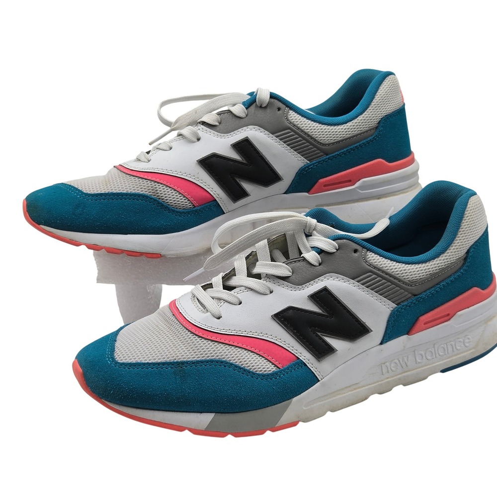 New Balance 997H Low Top Shoes Sneakers Mens 12 White Blue Pink CM997HCS